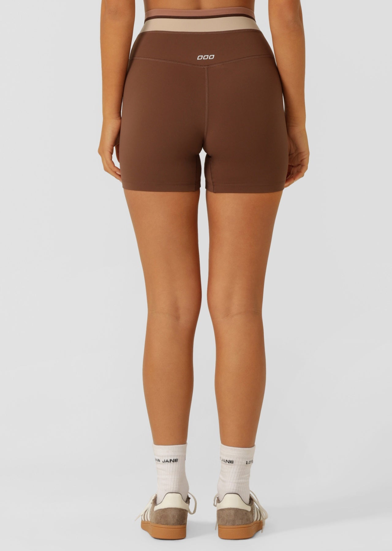 Lorna Jane Tone On Tone 12cm Bike Shorts - Neutral Multi