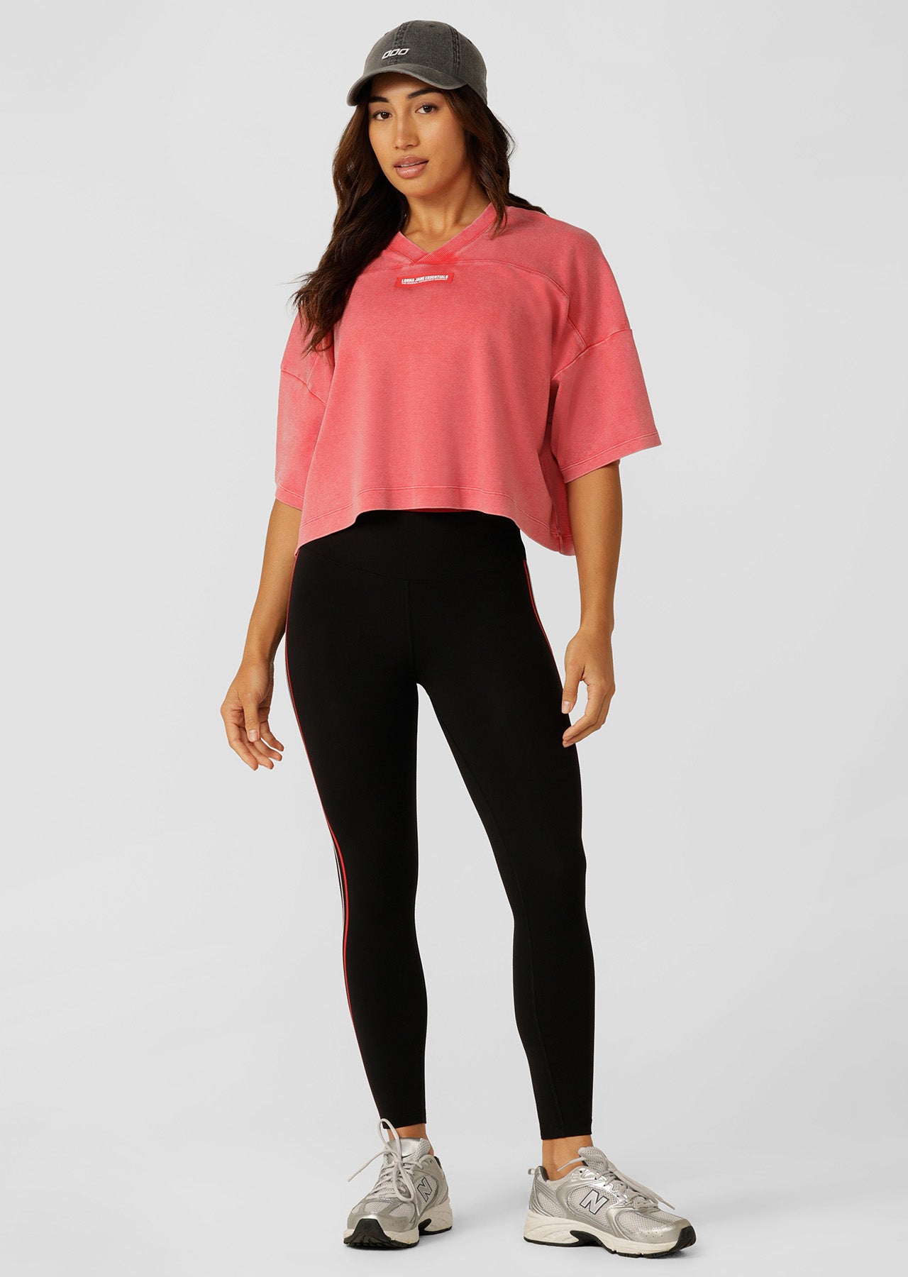 Lorna Jane College Nostalgia Cropped T-Shirt - Washed Ginger