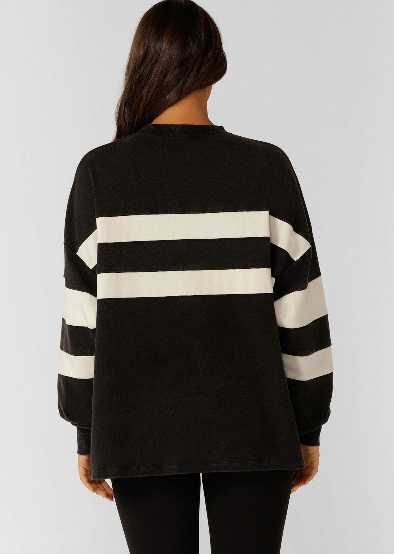 Lorna Jane Throwback Oversized Sweat - Black