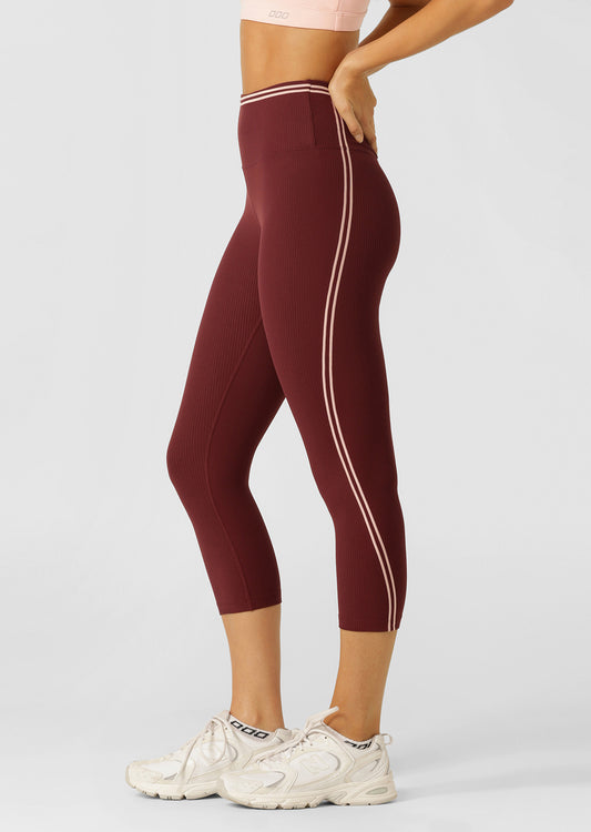 Lorna Jane Second Nature 7/8 Leggings - Plum Red