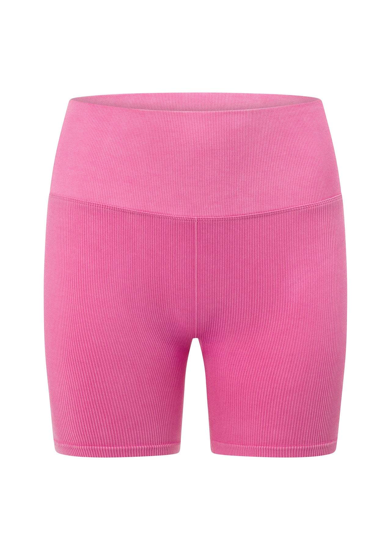 Lorna Jane Tempo Ribbed Seamless Bike Shorts - Washed Milkshake