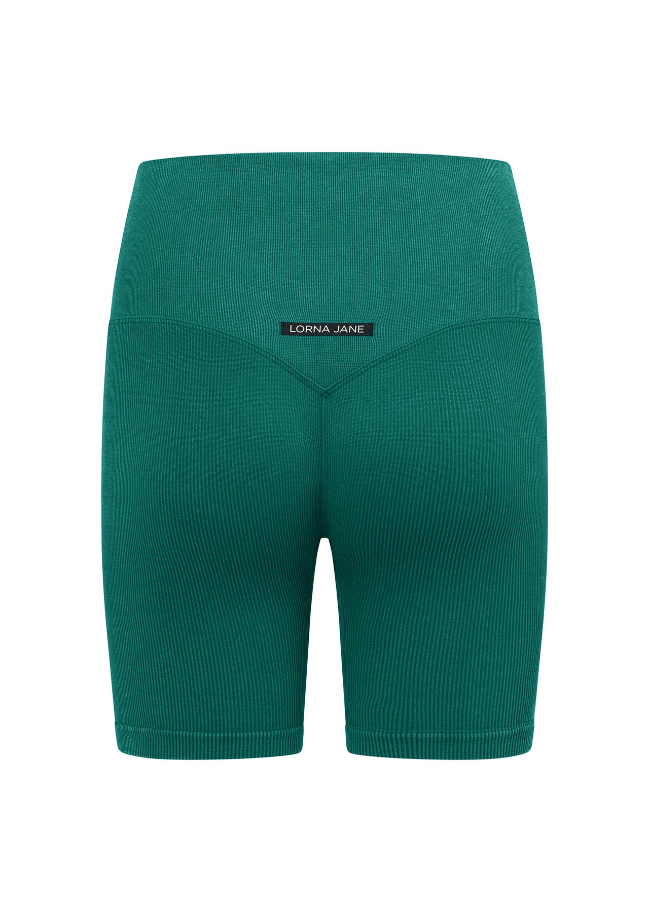 Lorna Jane Tempo Ribbed Seamless Bike Shorts - Washed Dark Teal
