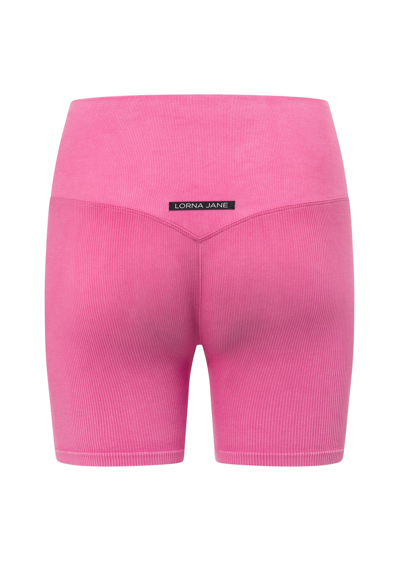 Lorna Jane Tempo Ribbed Seamless Bike Shorts - Washed Milkshake