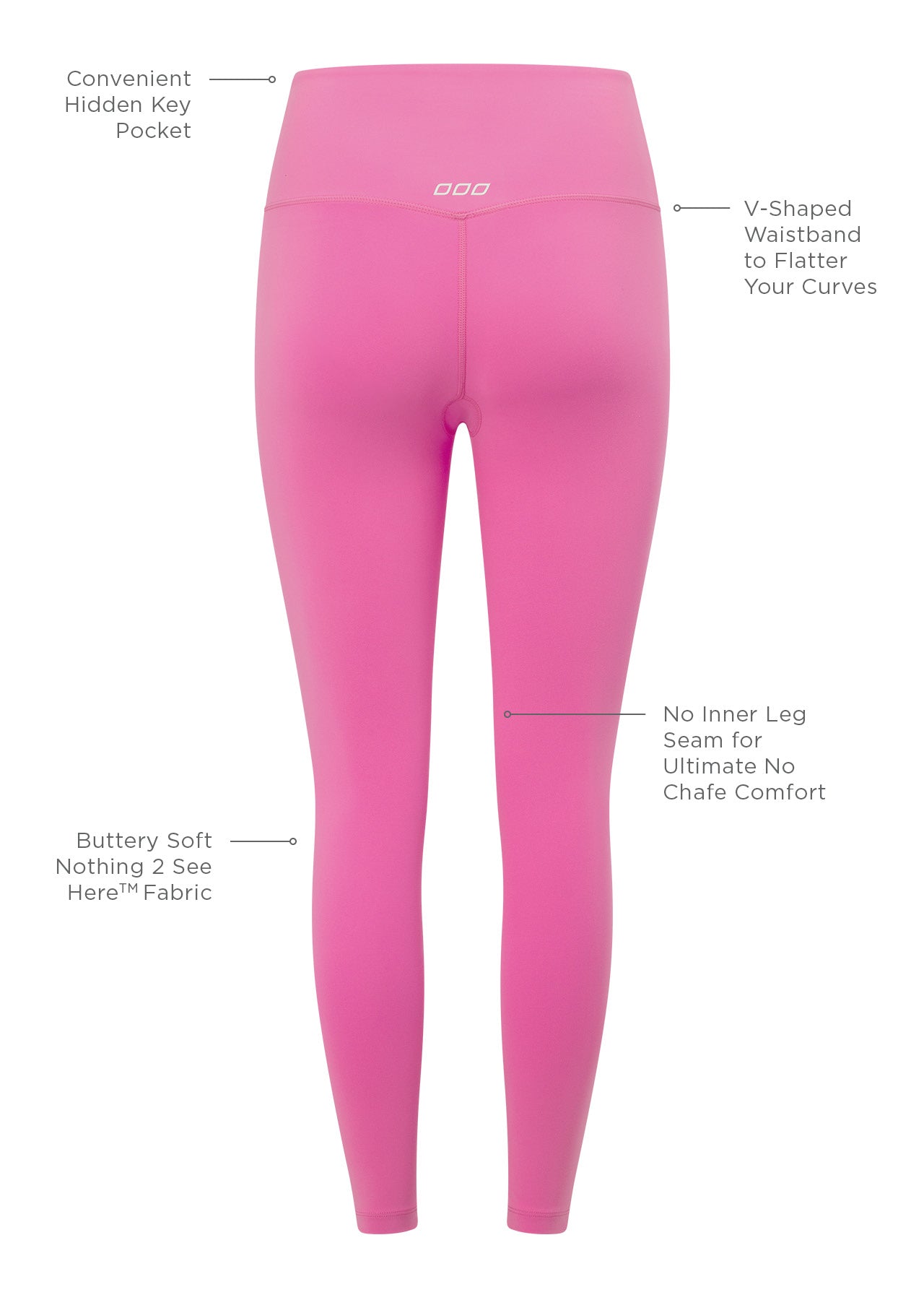 Lorna Jane Lotus No Chafe Ankle Biter Leggings - Milkshake