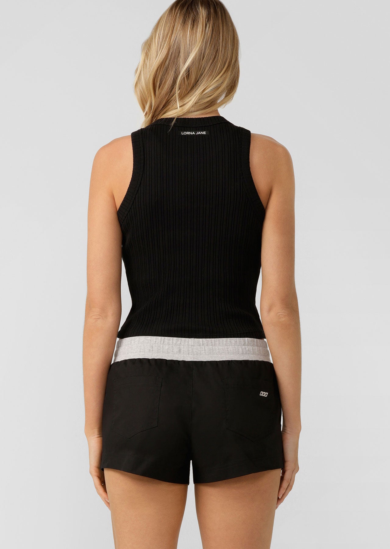 Lorna Jane Essential Wide Rib Tank - Black
