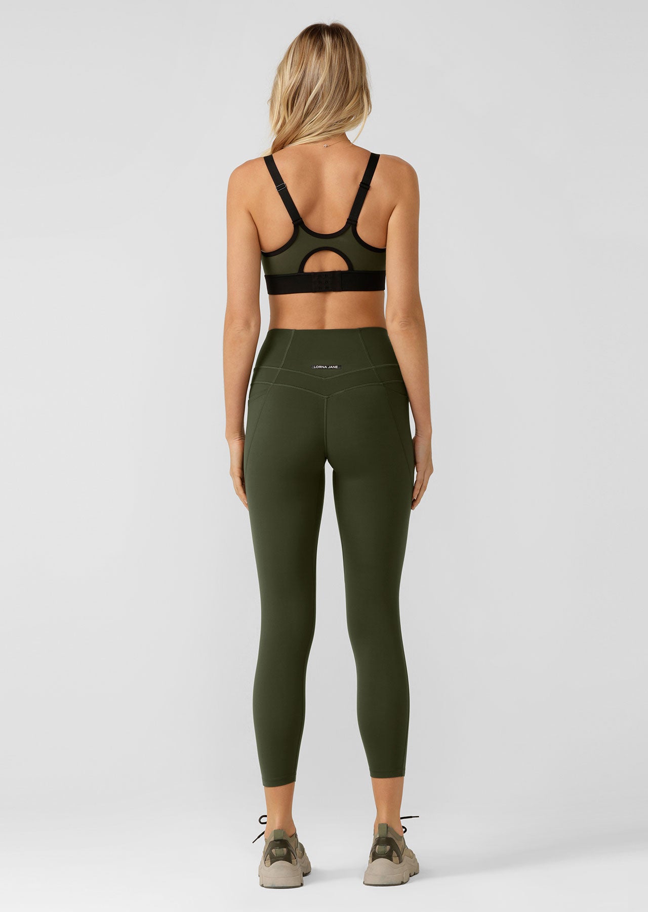 Lorna Jane Stomach Support Pocket Ankle Biter Leggings - Luxury Green
