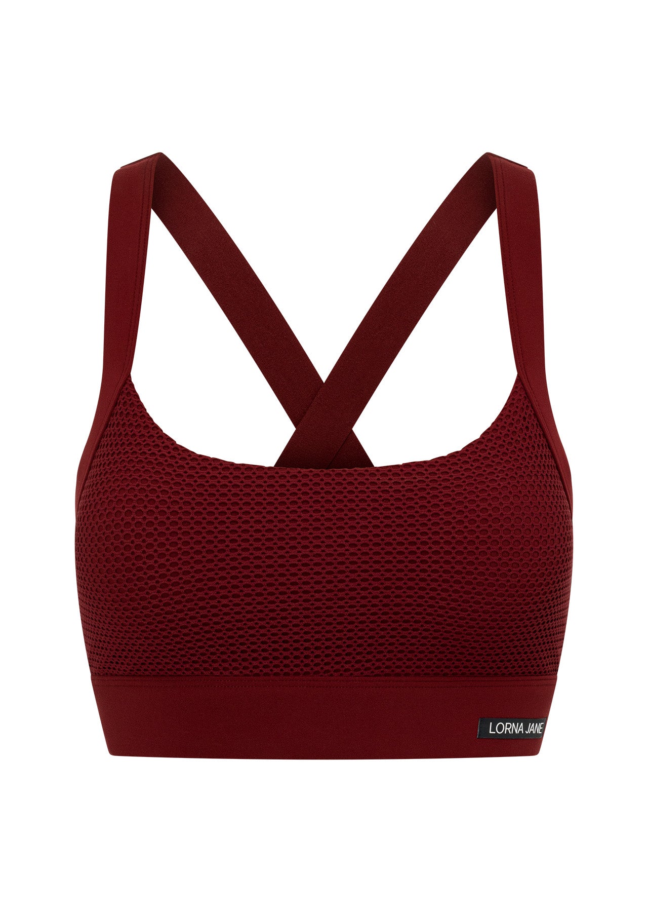 Lorna Jane Mesh To The Max Adjustable Sports Bra - Sepia