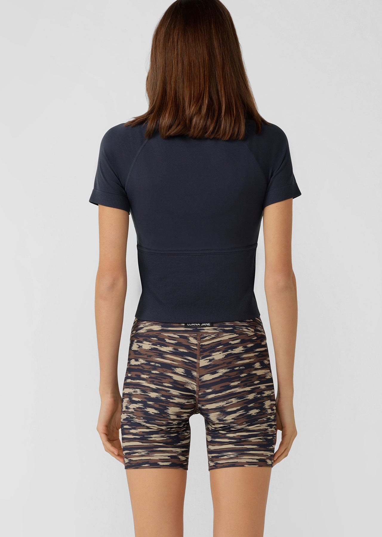 Lorna Jane Seamless Contour Short Sleeve Top - Platinum Navy
