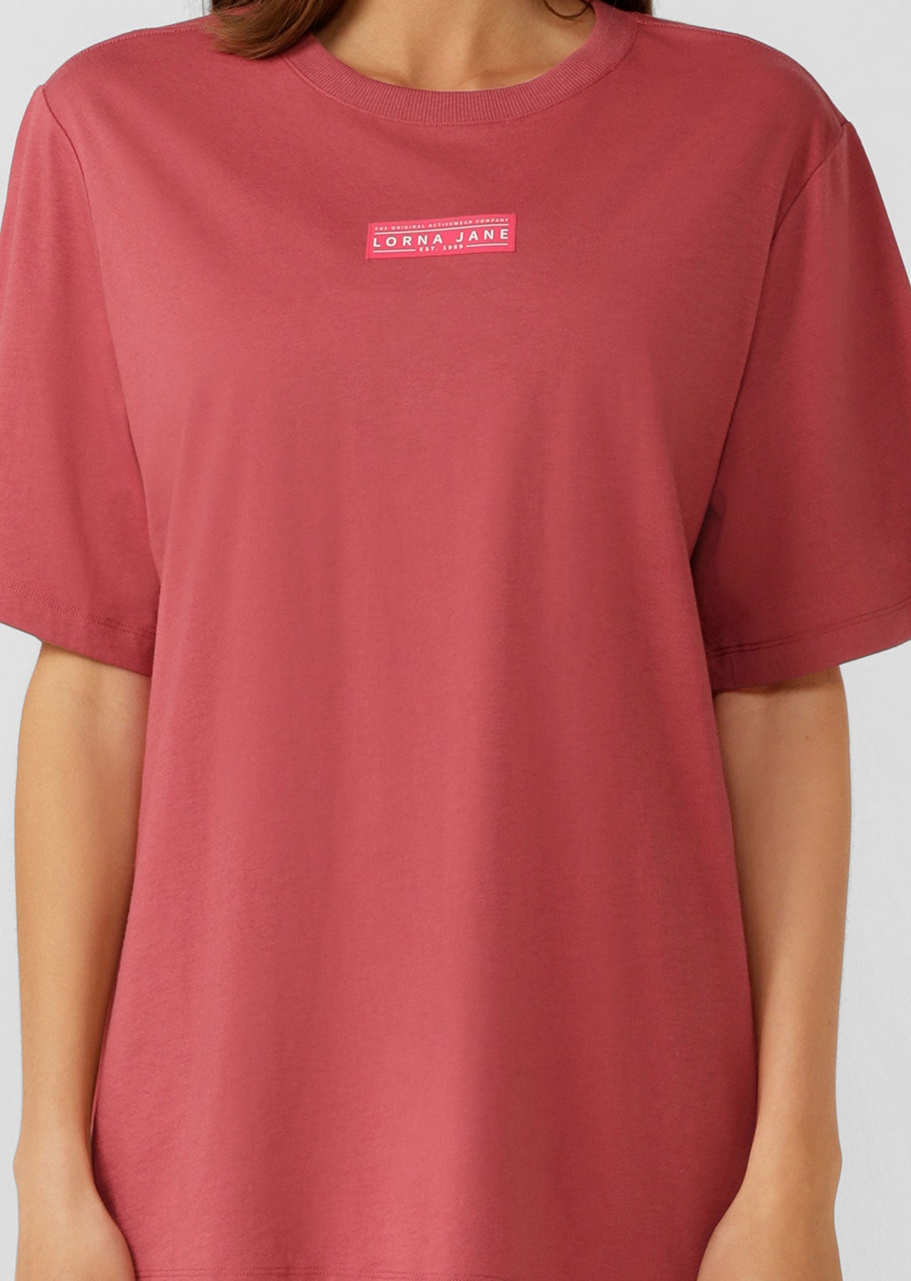 Lorna Jane Regroup Relaxed Tee - Raspberry Sorbet
