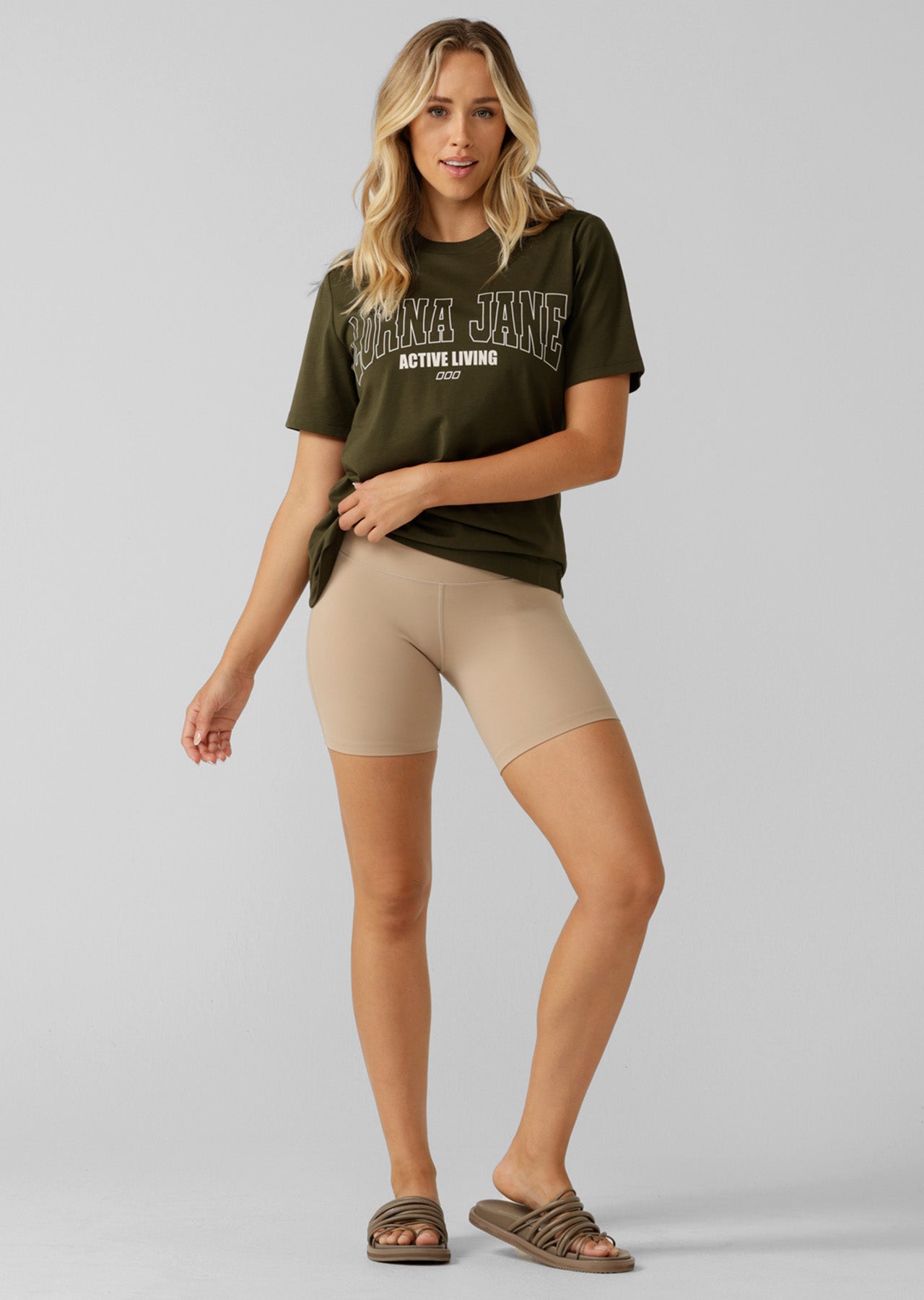 Lorna Jane LJ Active Living Relaxed Tee - Luxury Green