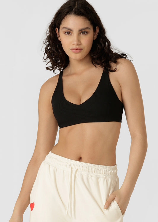 Lorna Jane Reform Rib Sports Bra - Black