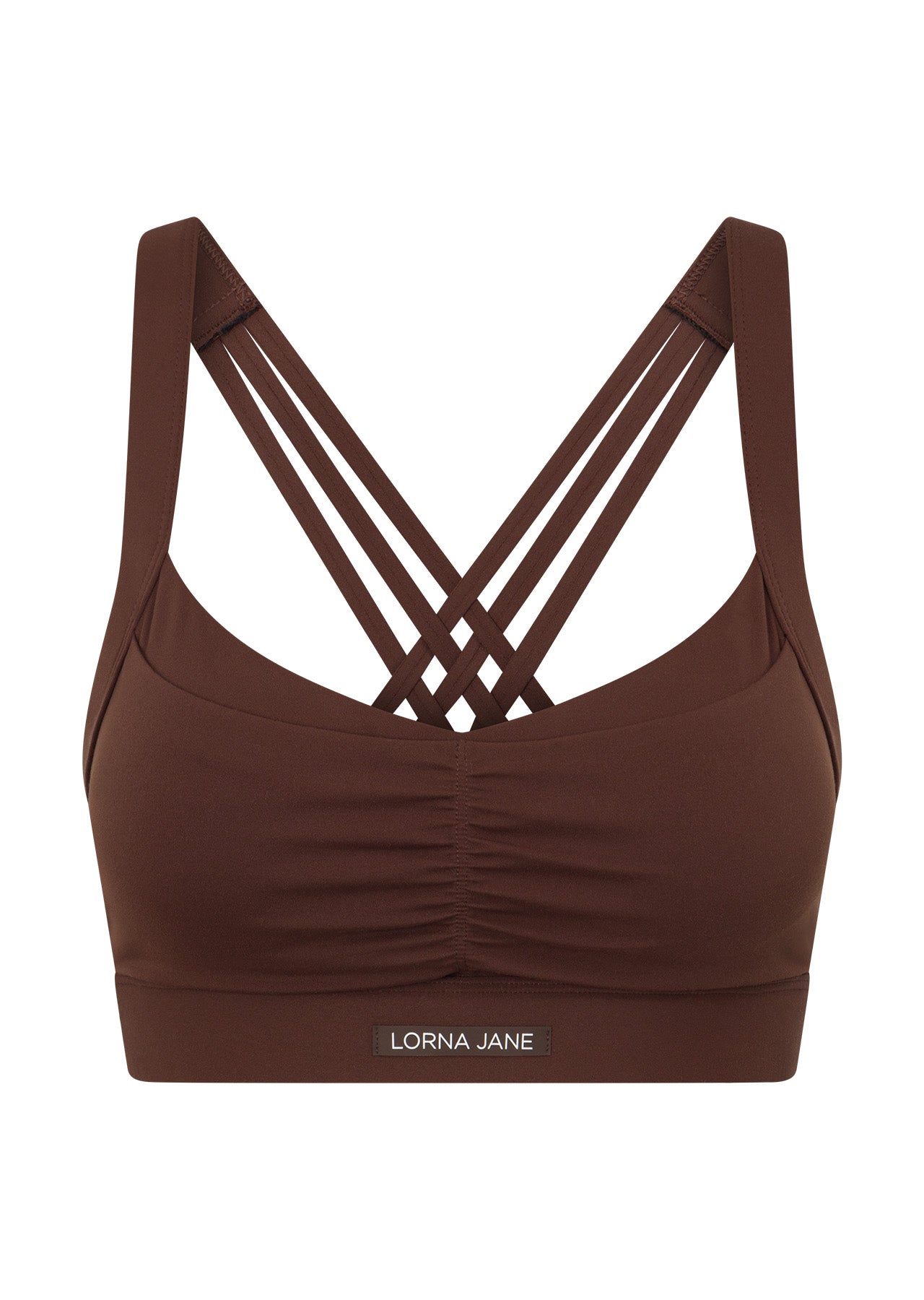 Lorna Jane Bring It All Pocket Sports Bra - Espresso