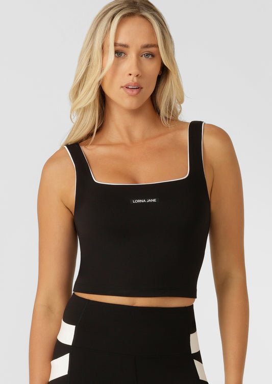 Lorna Jane Effortless Bra Tank Combo - Black