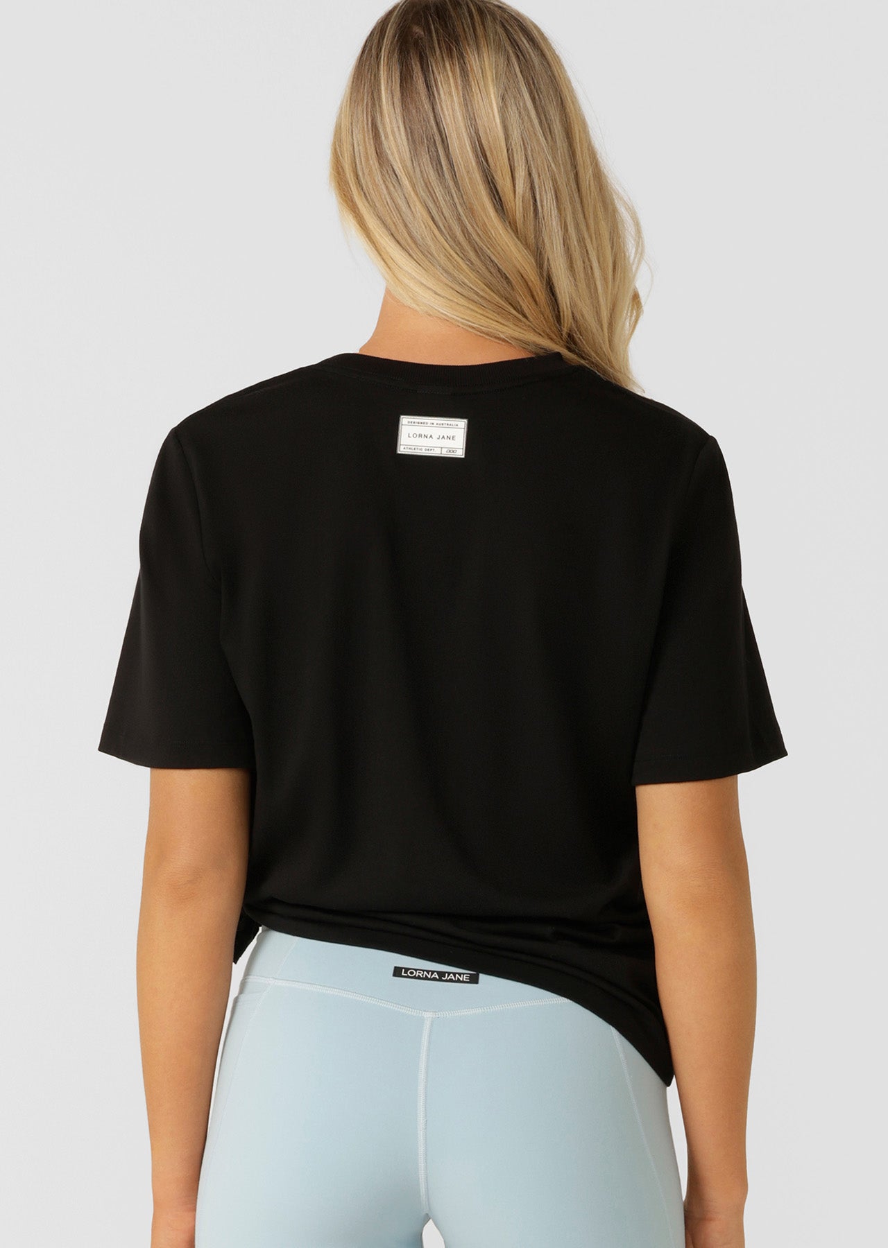 Lorna Jane Move Cutaway Convertible T-Shirt - Black