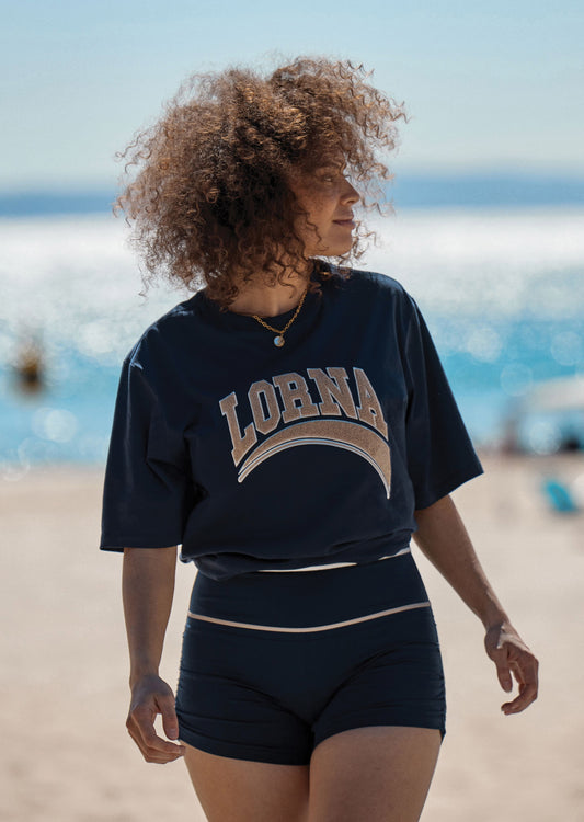 Lorna Jane Sunrise Circuit 9cm Bike Shorts - French Navy