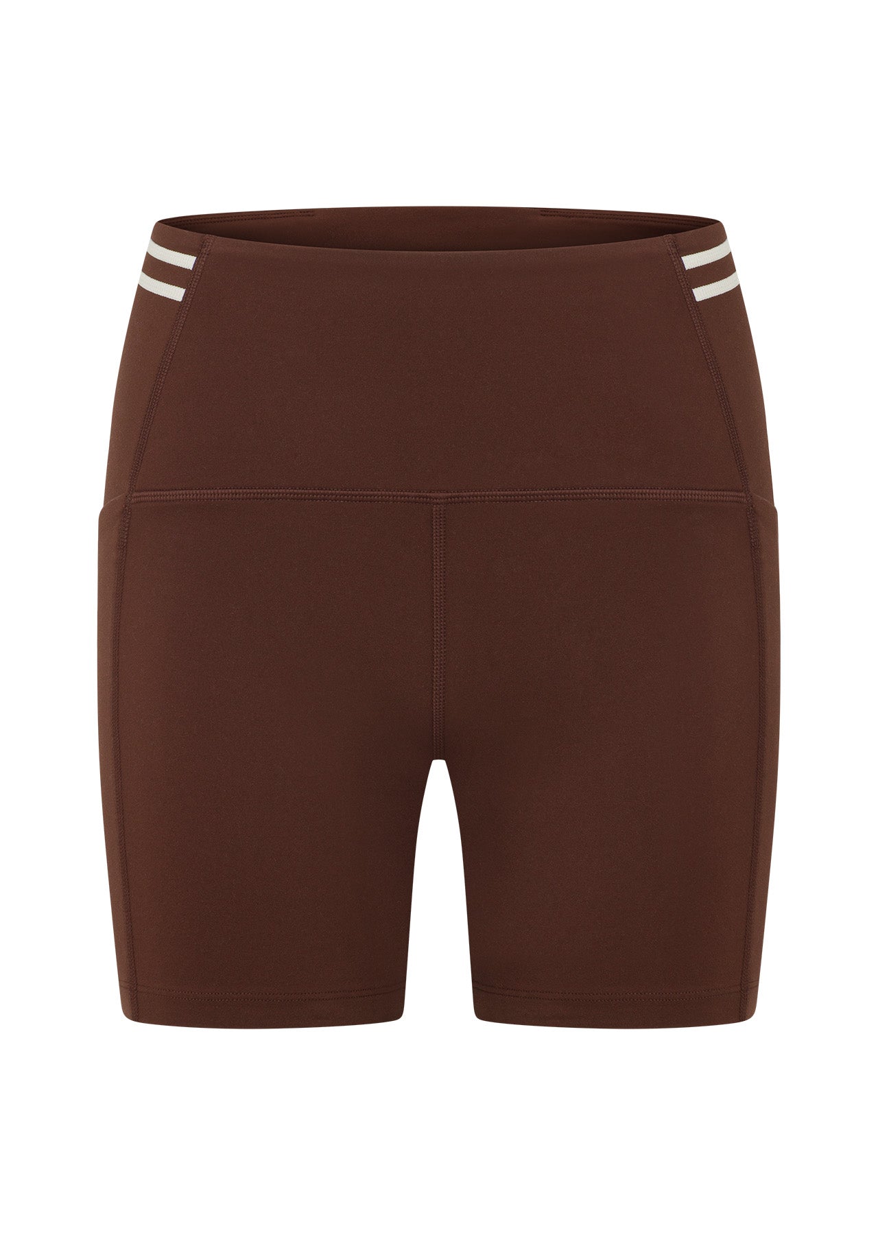 Lorna Jane Stash It All 3 Pocket 14cm Bike Shorts - Espresso
