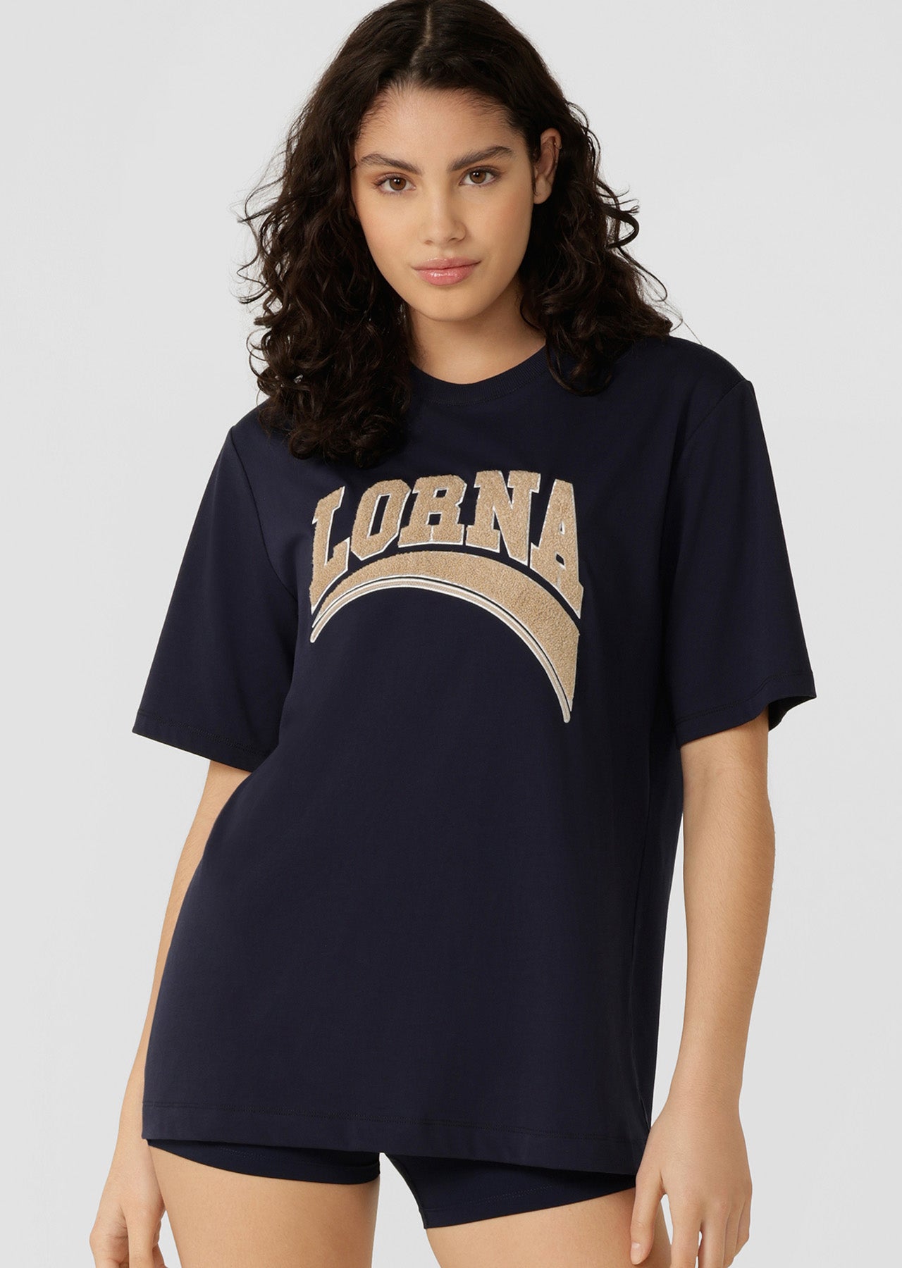 Lorna Jane Lorna Cheer Relaxed T-Shirt - French Navy