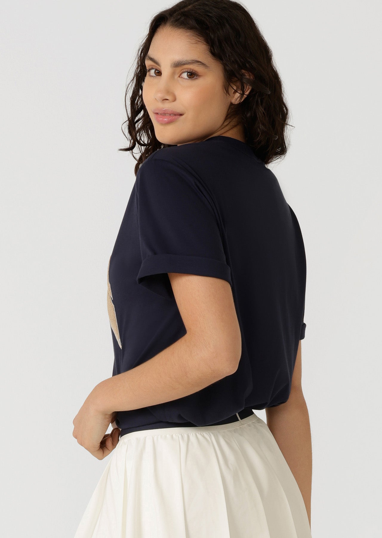Lorna Jane Lorna Cheer Relaxed T-Shirt - French Navy