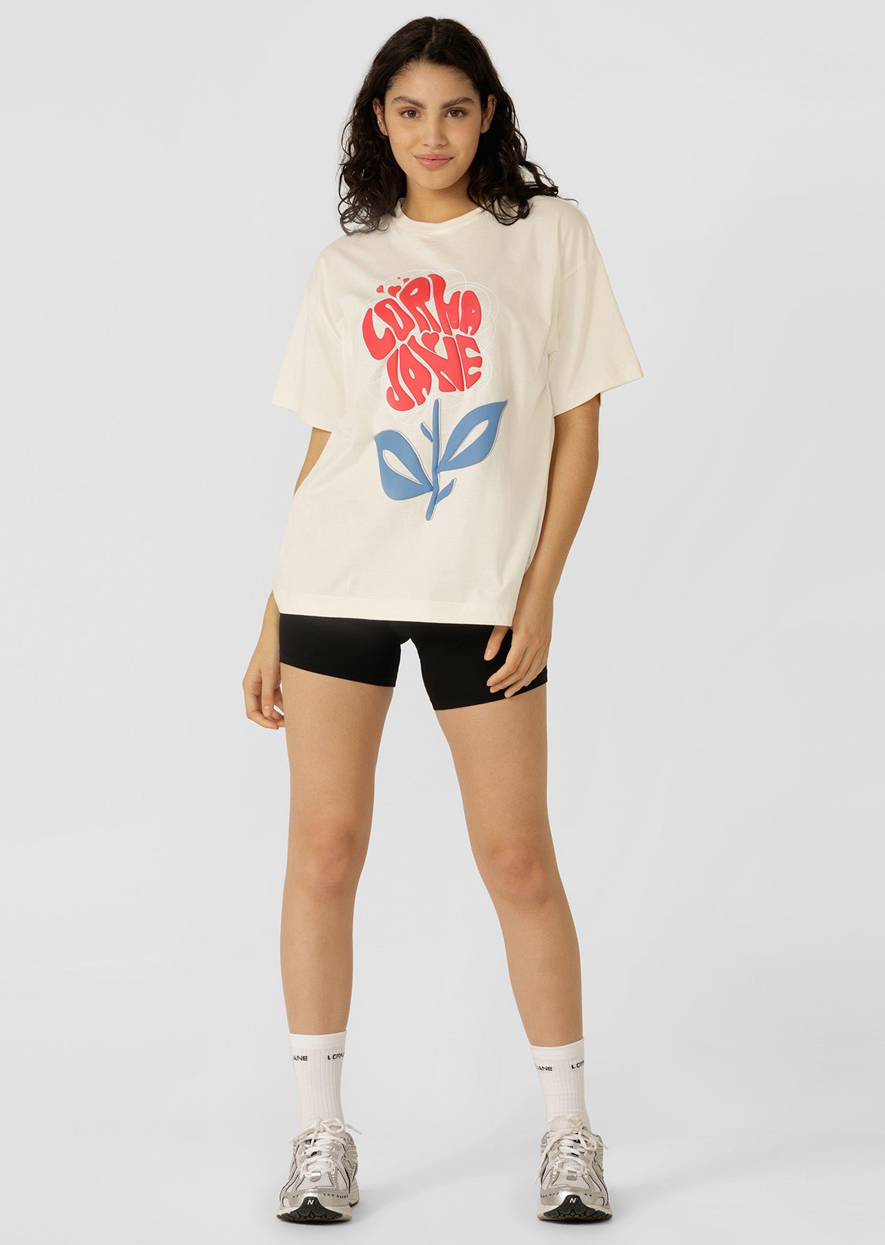 Lorna Jane Motif Print T-Shirt - Cream