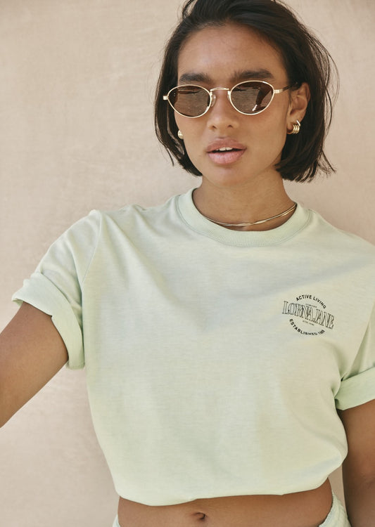 Lorna Jane Lorna Jane Weekender Relaxed T-Shirt - Ice Green