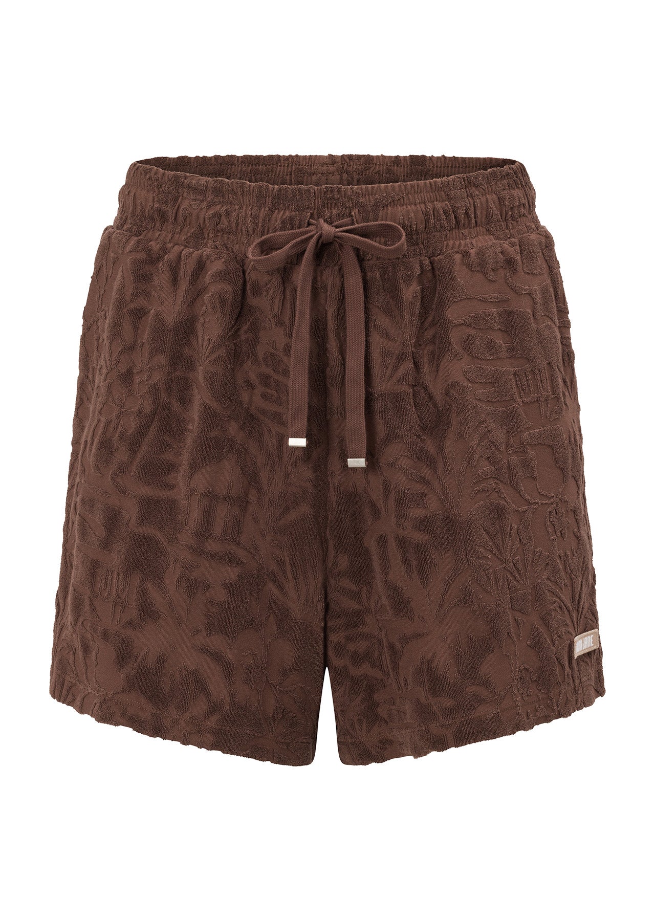 Lorna Jane Dusty Palm Towelling Shorts - Chocolate
