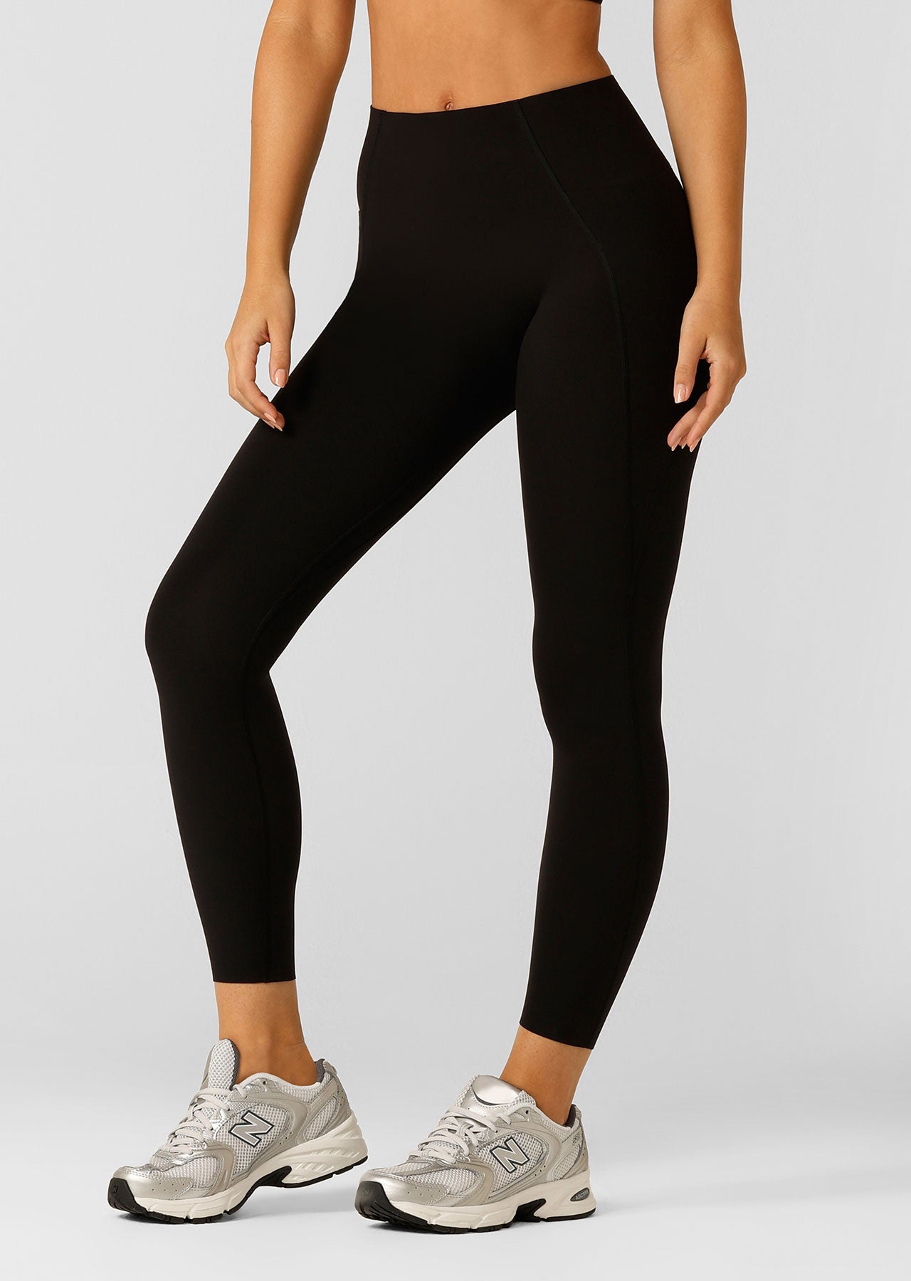 Lorna Jane Sculpt And Support No Ride Ankle Biter Leggings - Black
