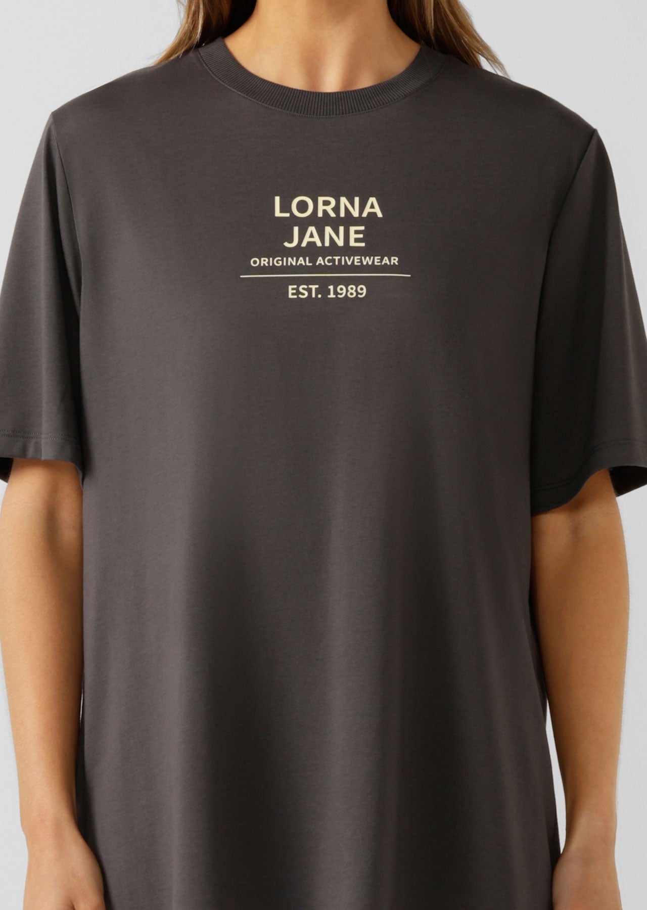 Lorna Jane Peak Performance Relaxed Tee - Titanium
