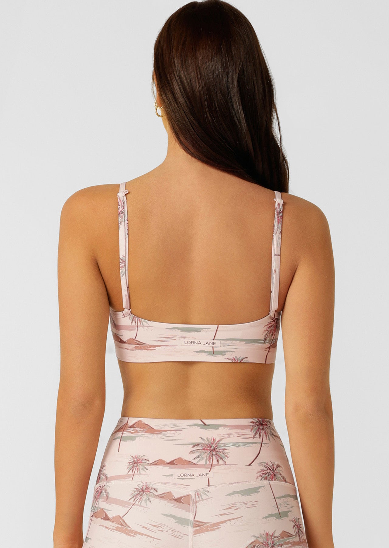 Lorna Jane Paradise Palm Swim Sport Bralette - Paradise Palm Print