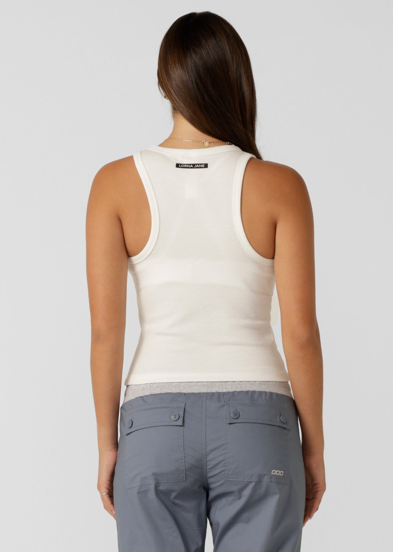Lorna Jane Scoop Neck Essential Tank - Porcelain