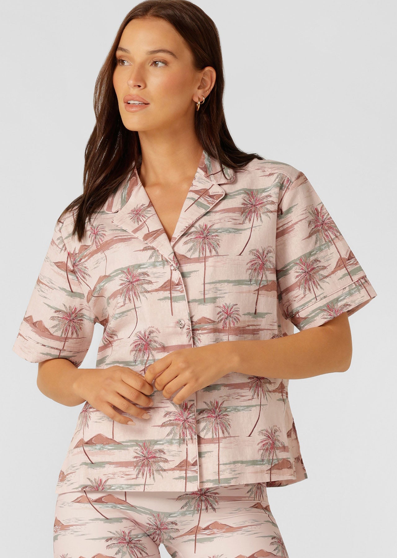 Lorna Jane Paradise Palm Weekend Shirt - Paradise Palm Print