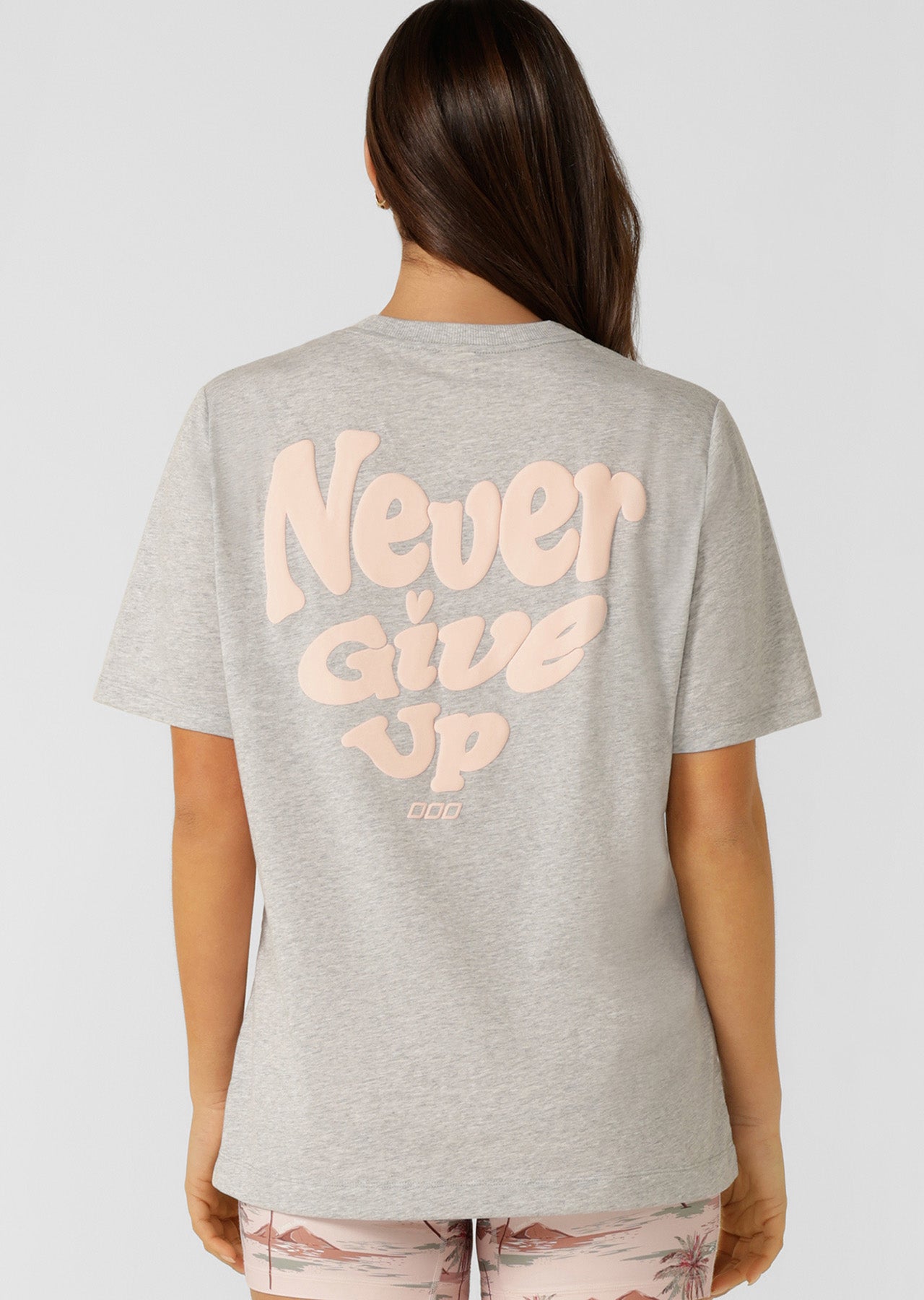 Lorna Jane Heartbeat Relaxed T-shirt - Grey Marl