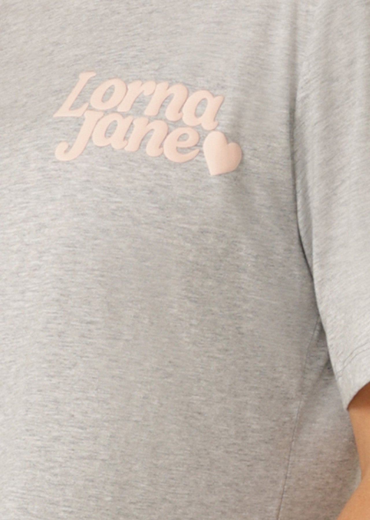 Lorna Jane Heartbeat Relaxed T-shirt - Grey Marl