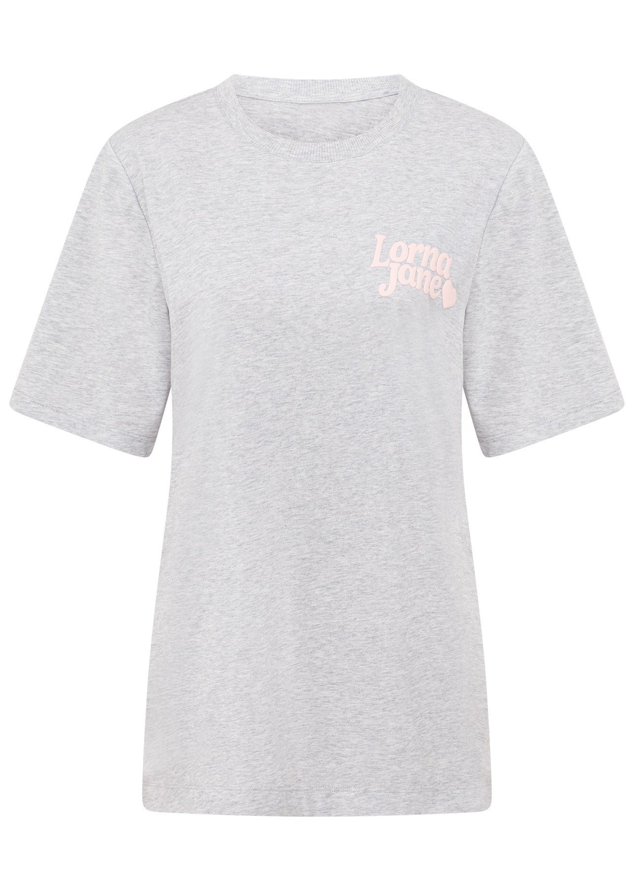 Lorna Jane Heartbeat Relaxed T-shirt - Grey Marl