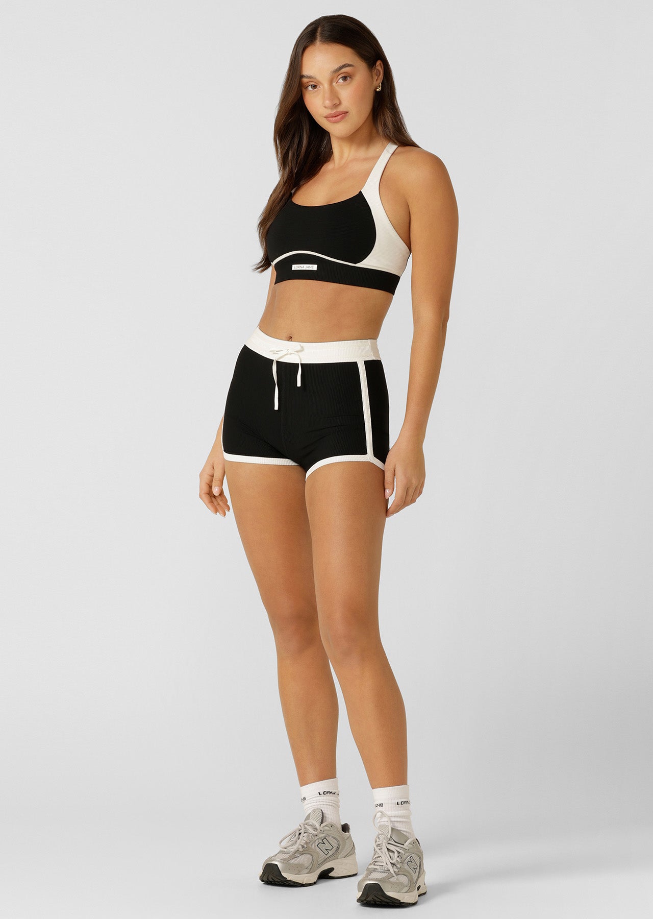 Lorna Jane Sweat to Surf Cheeky Bike Shorts - Black