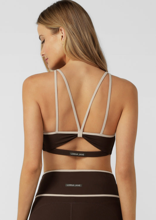 Lorna Jane Sun Seeker Rib Sports Bra - Volcano
