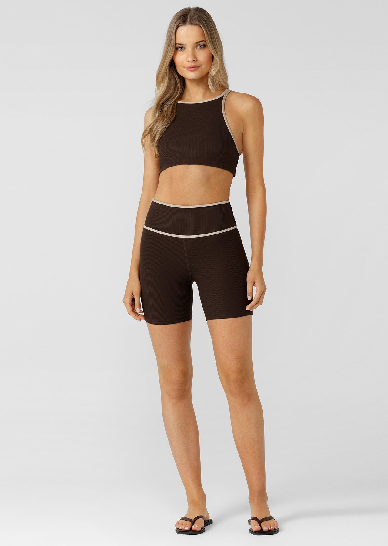 Lorna Jane Sun Seeker Rib Sports Bra - Volcano