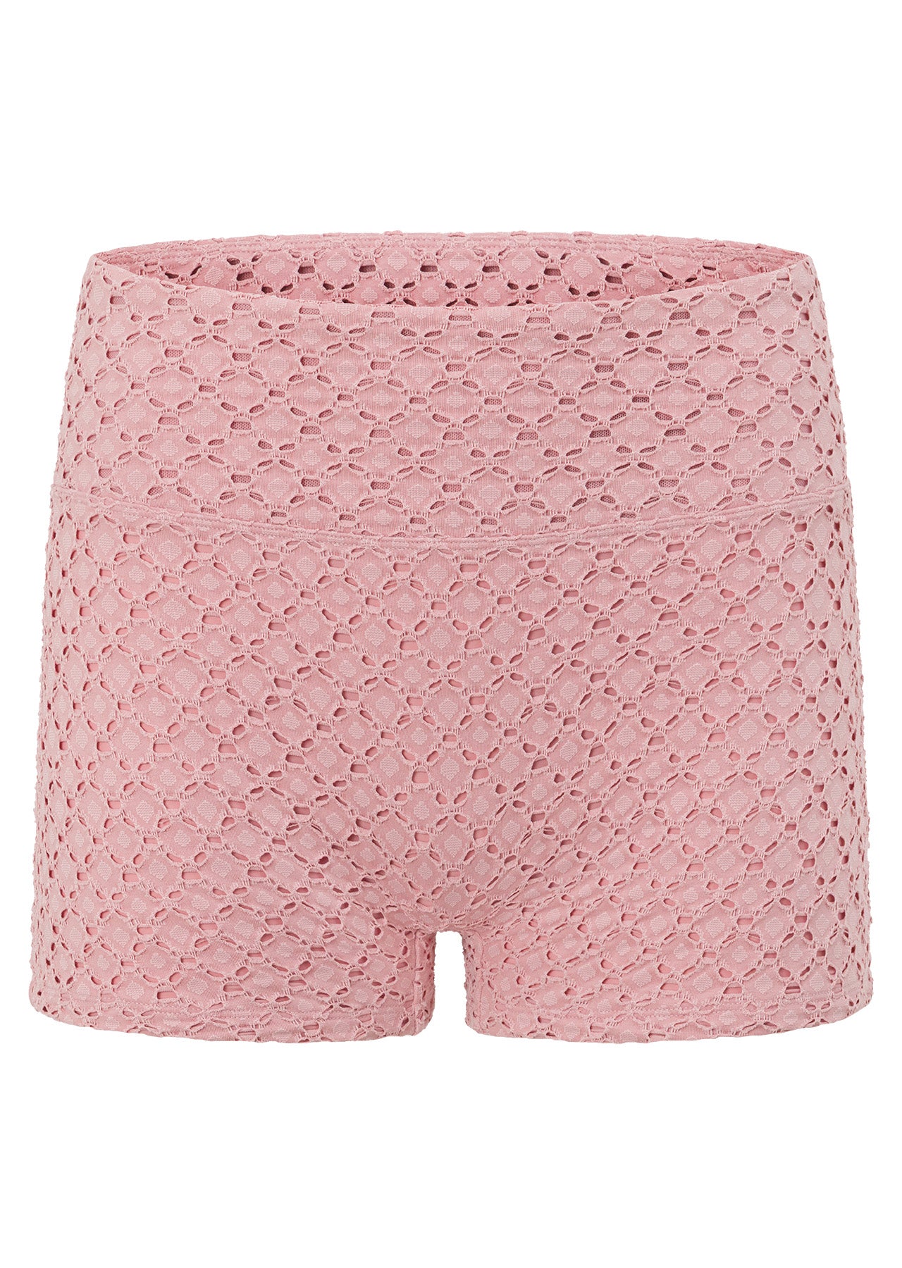 Lorna Jane Keepsake Broderie 7cm Bike Shorts - Dusty Rose