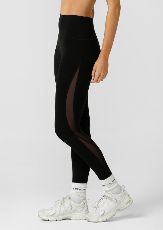 Lorna Jane Speed Up Mesh Ankle Biter Leggings - Black