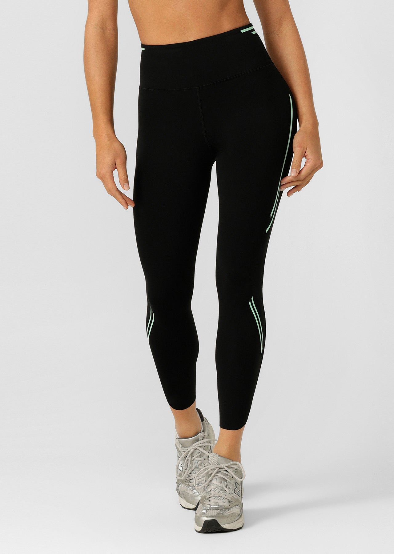 Lorna Jane Train Hard No Chafe Full Length Leggings - Black