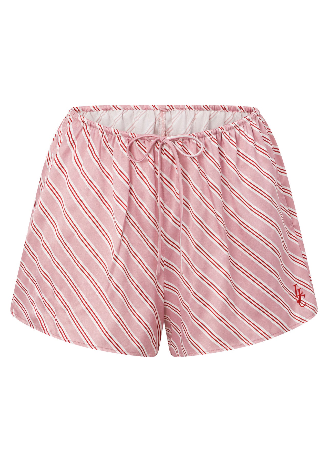 Lorna Jane Sugar Rush Satin Shorts - Candy Cane Stripe