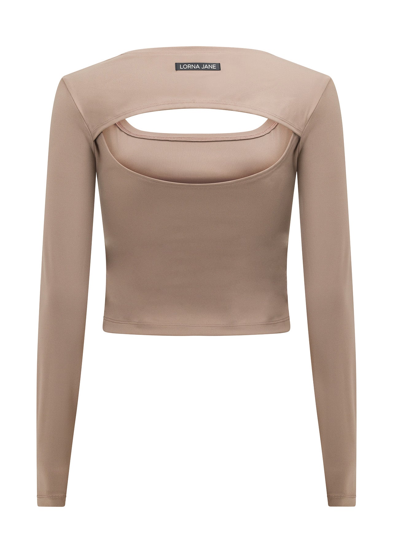 Lorna Jane Lifted Active Cropped Long Sleeve Top - Bone