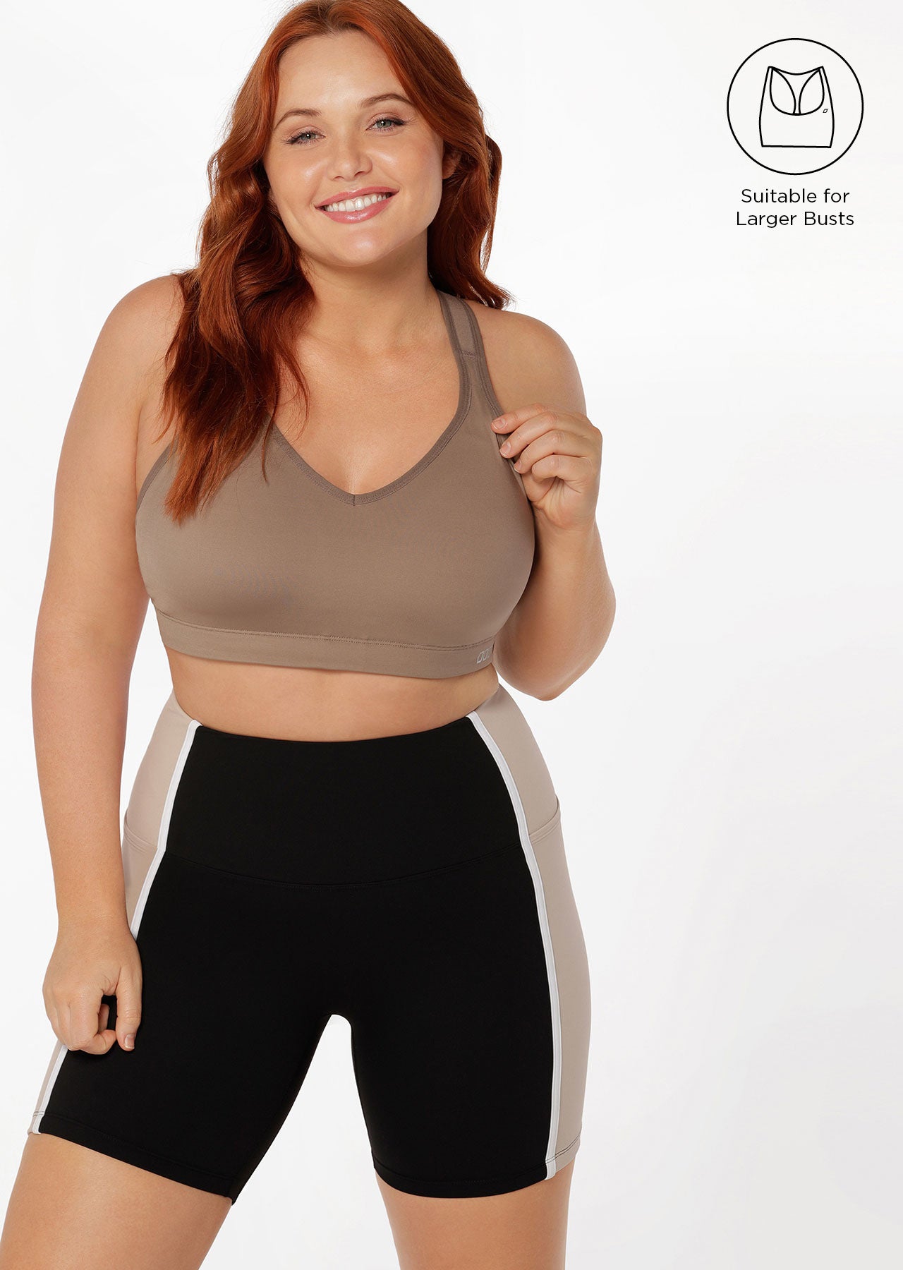 Lorna Jane Hold And Mould Sports Bra - Bone