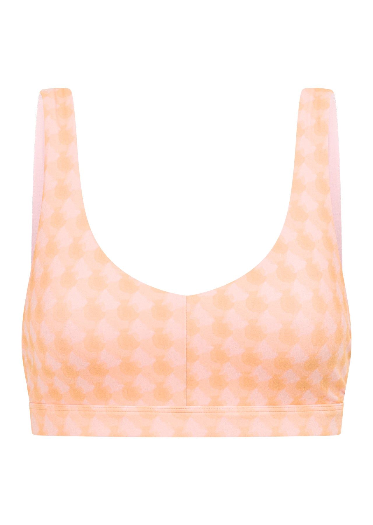 Lorna Jane Reversible Swim Sports Bra - Watercolour Check Print