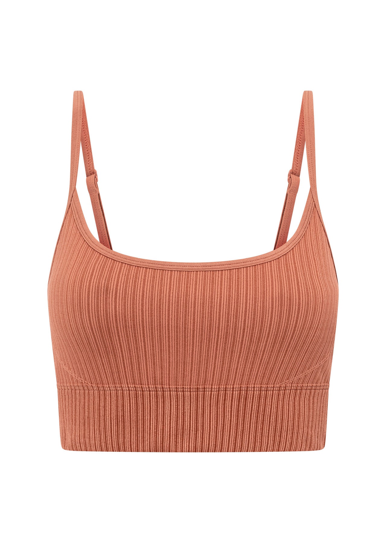 Lorna Jane Seamless Swim Longline Sports Bra - RUST