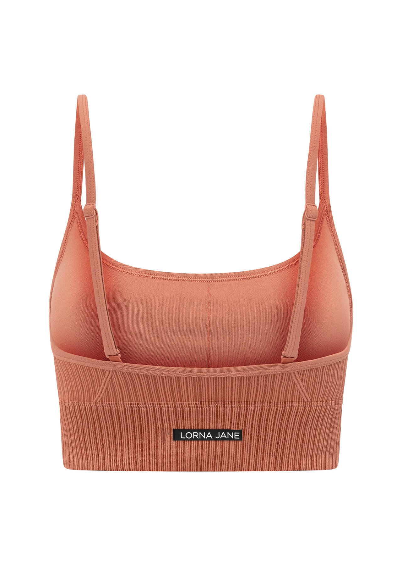 Lorna Jane Seamless Swim Longline Sports Bra - RUST