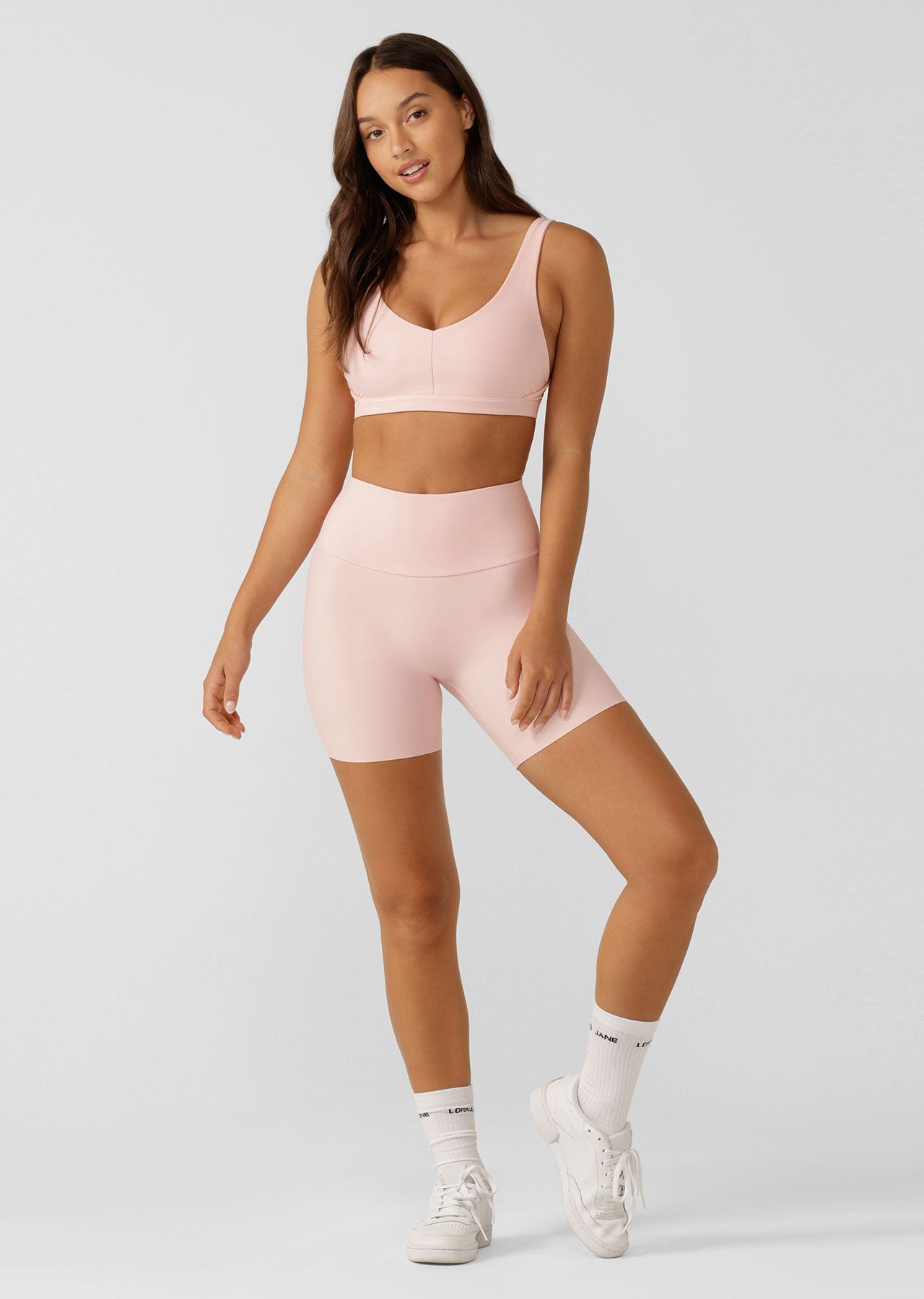 Lorna Jane Reversible Swim No Ride Pocket 16cm Bike Shorts - Watercolour Check Print