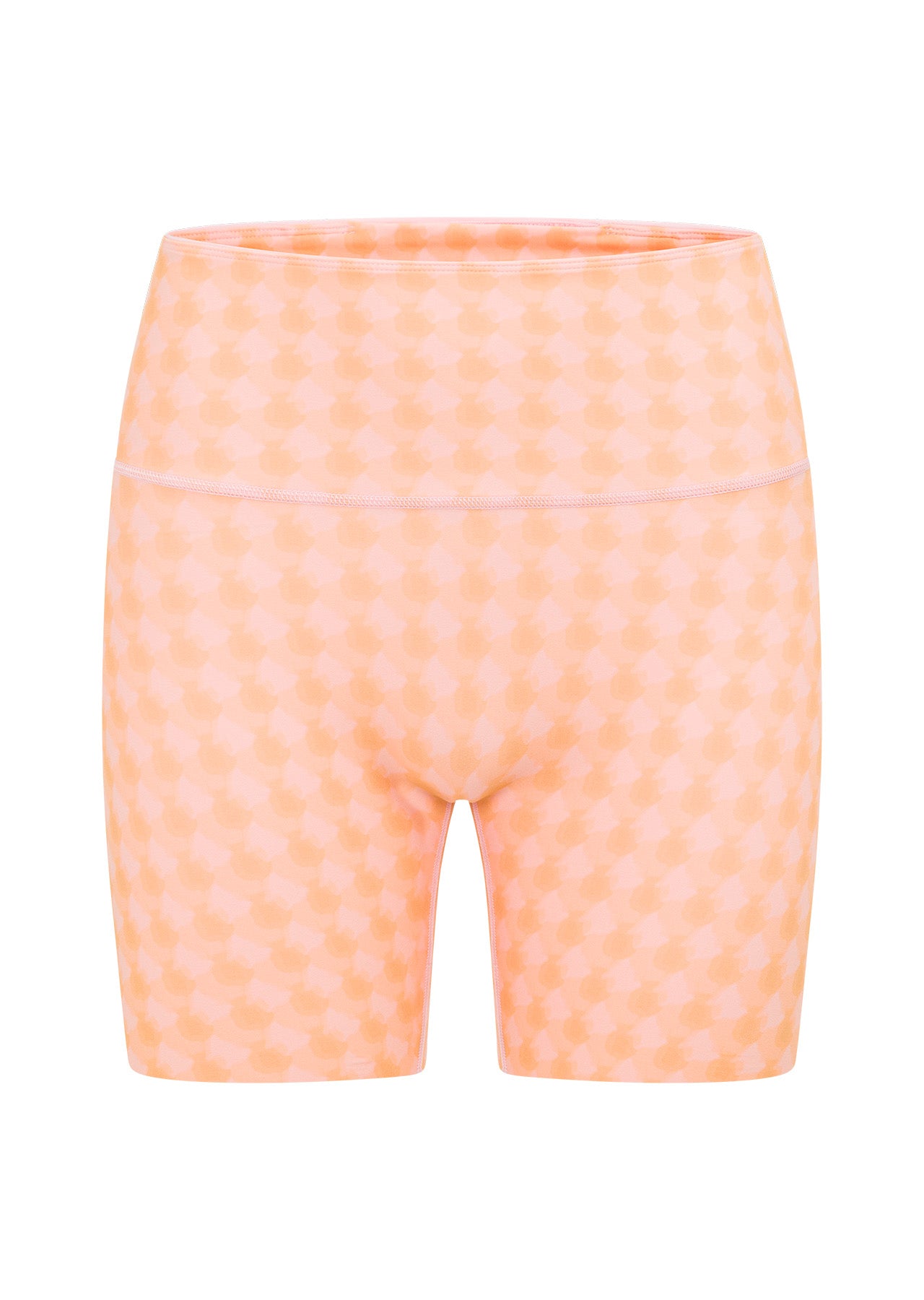 Lorna Jane Reversible Swim No Ride Pocket 16cm Bike Shorts - Watercolour Check Print