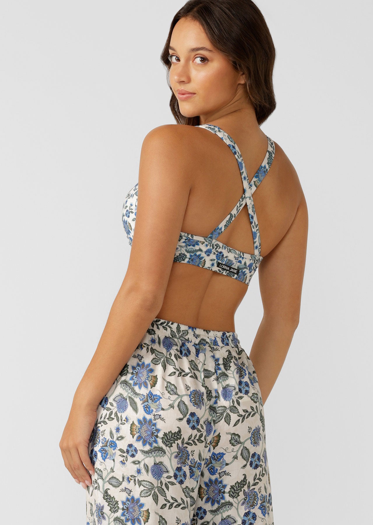 Lorna Jane Happy Hour Sports Bra - Native Garden Floral Print