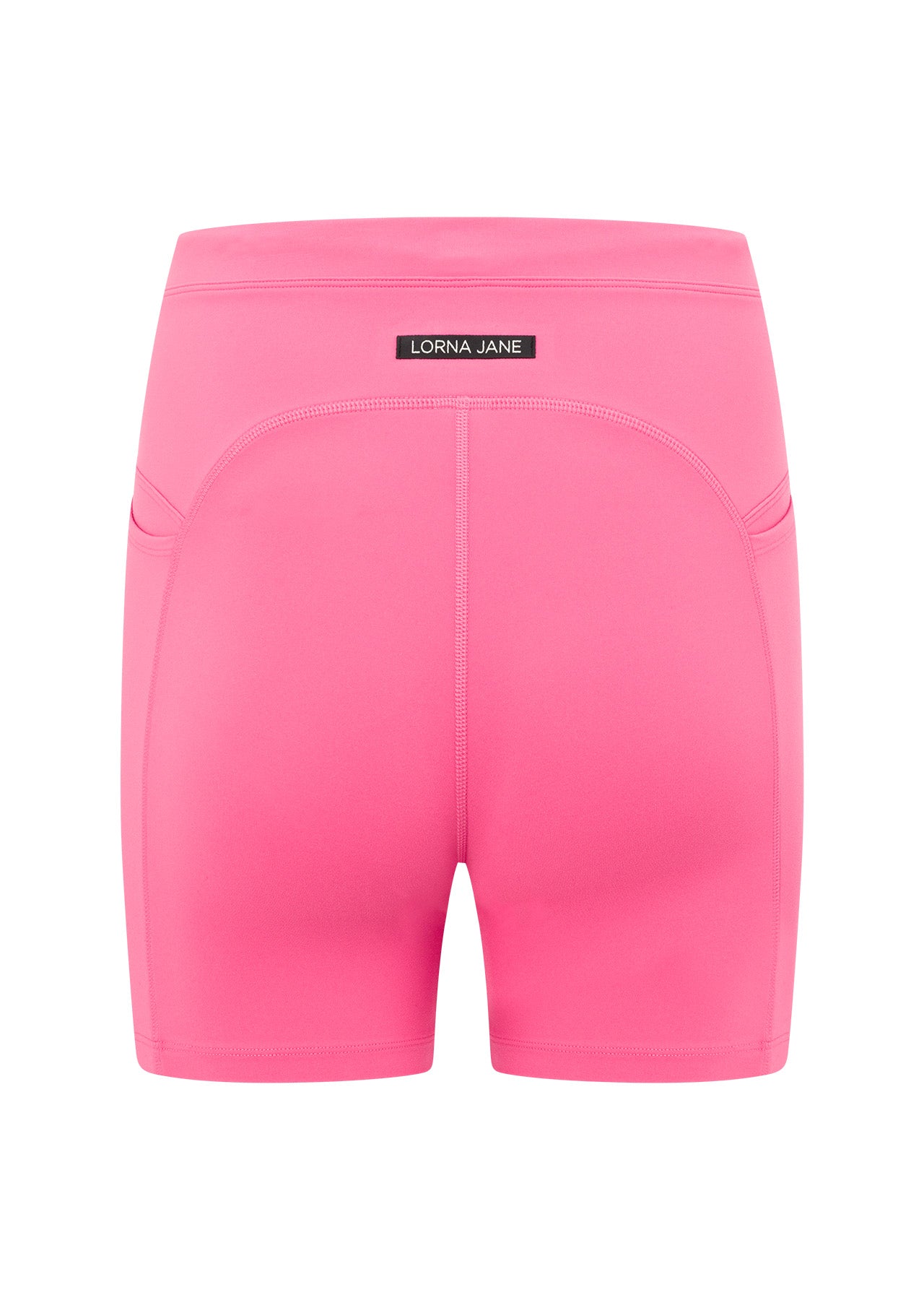 Lorna Jane Reactive No Ride Phone Pocket 12cm Bike Shorts - Cameo Pink