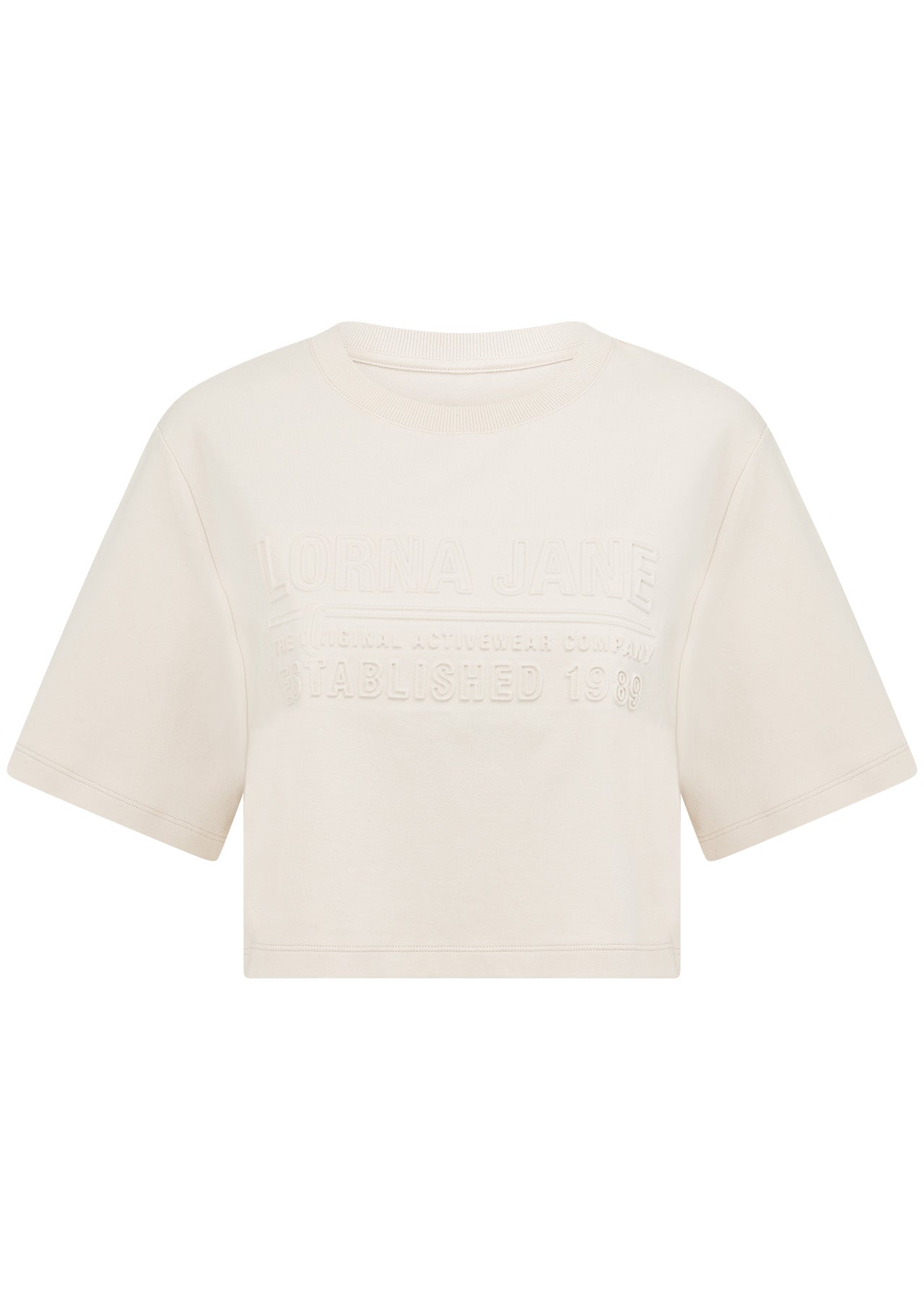 Lorna Jane Essential Cropped Tee - Ivory